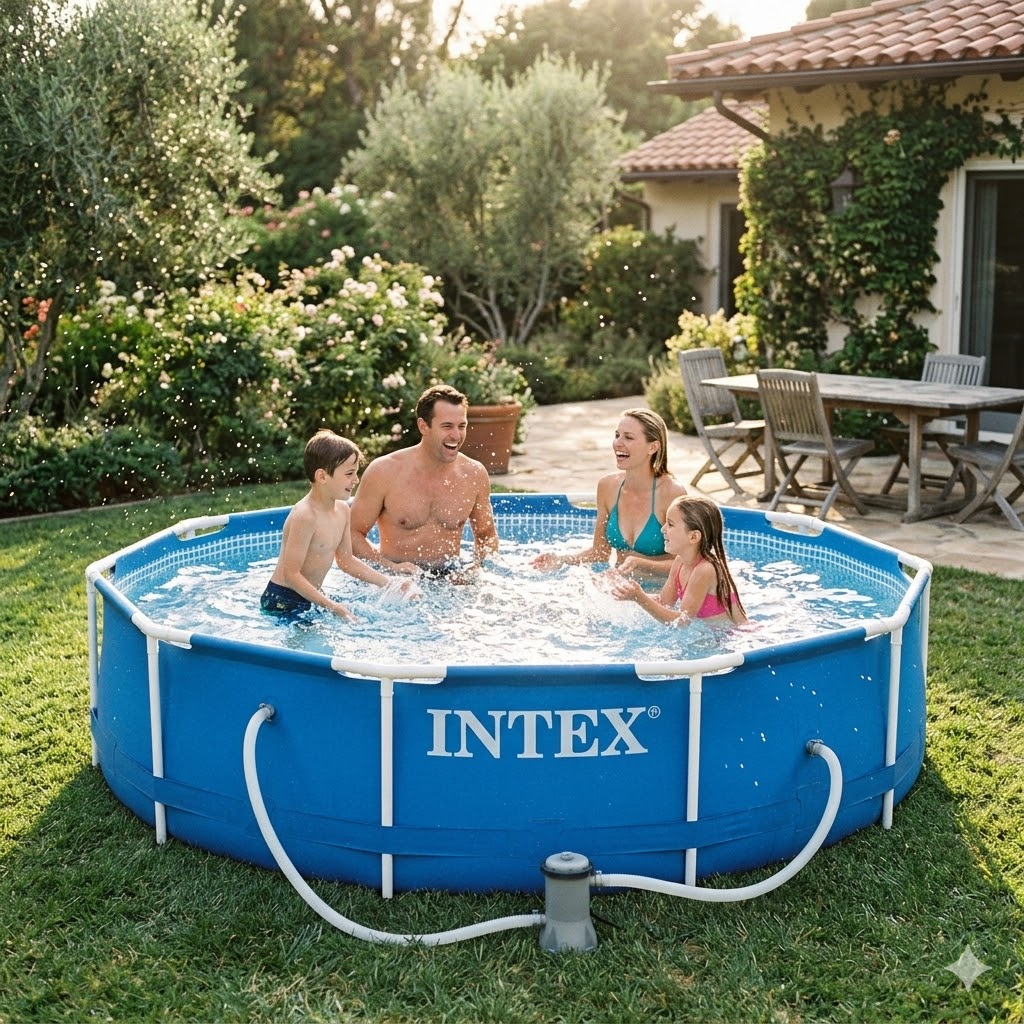 Басейн Intex на подвір'ї